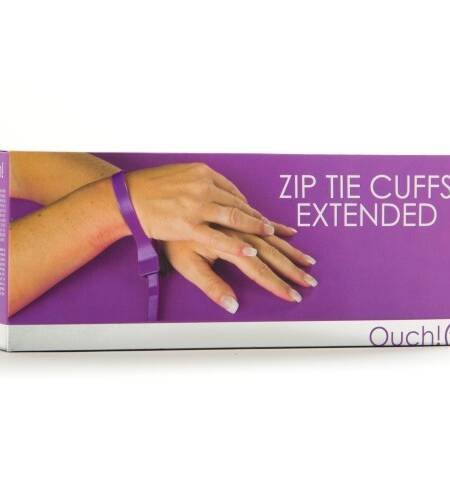 ALGEMAS DESCARTÁVEIS DE PLÁSTICO OUCH! ZIP TIE CUFFS EXTENDED ROXAS