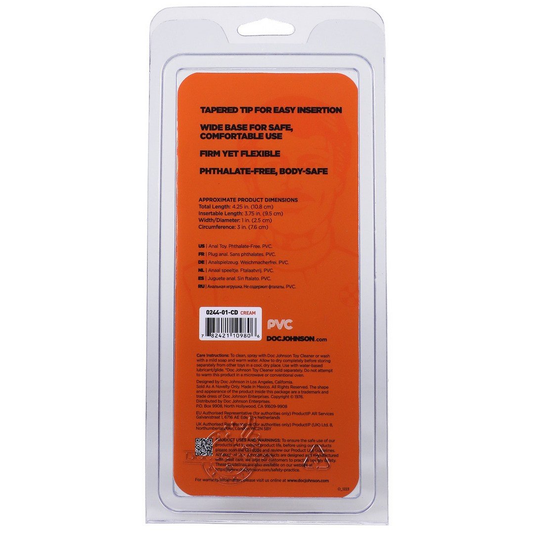 PLUG ANAL DOC JOHNSON CLASSIC BUTT PLUG FLESH SMALL - Image 4