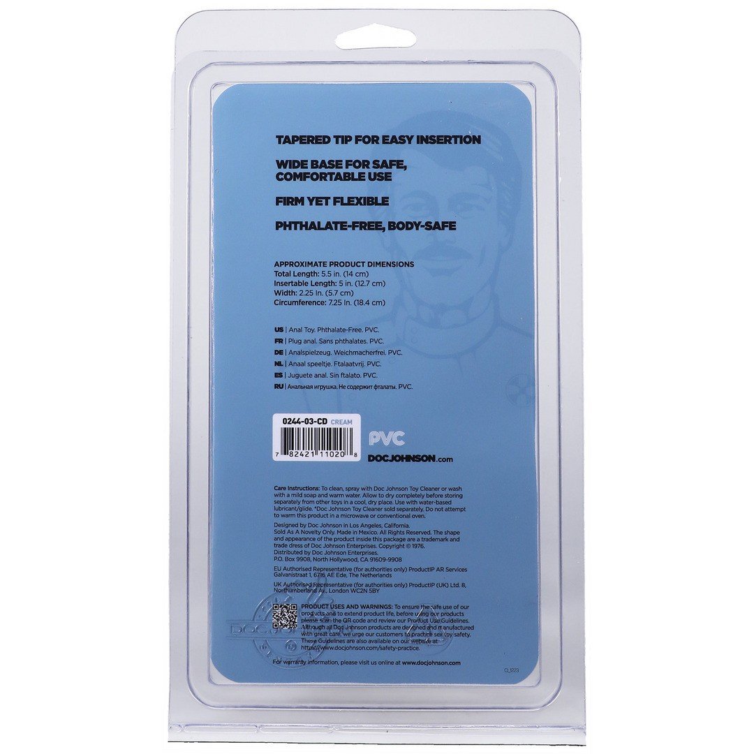 PLUG ANAL DOC JOHNSON CLASSIC BUTT PLUG FLESH LARGE - Image 3