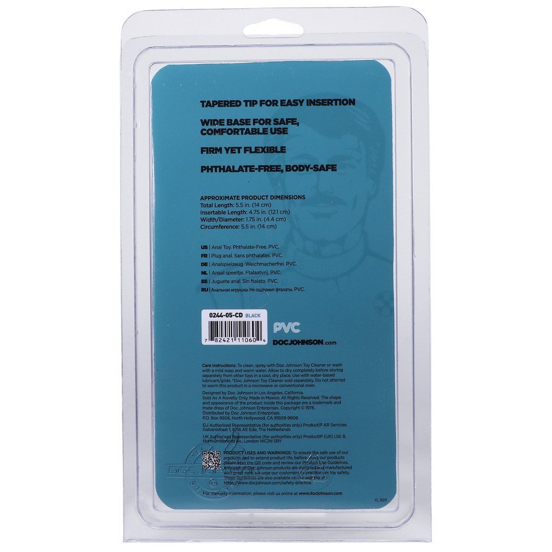 PLUG ANAL DOC JOHNSON CLASSIC BUTT PLUG PRETO MEDIUM - Image 3