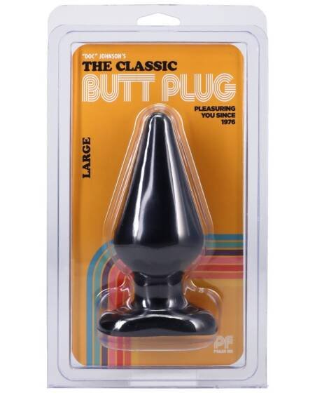 PLUG ANAL DOC JOHNSON CLASSIC BUTT PLUG PRETO LARGE