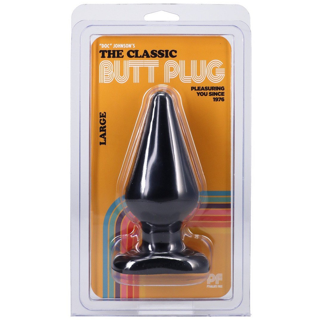 PLUG ANAL DOC JOHNSON CLASSIC BUTT PLUG PRETO LARGE