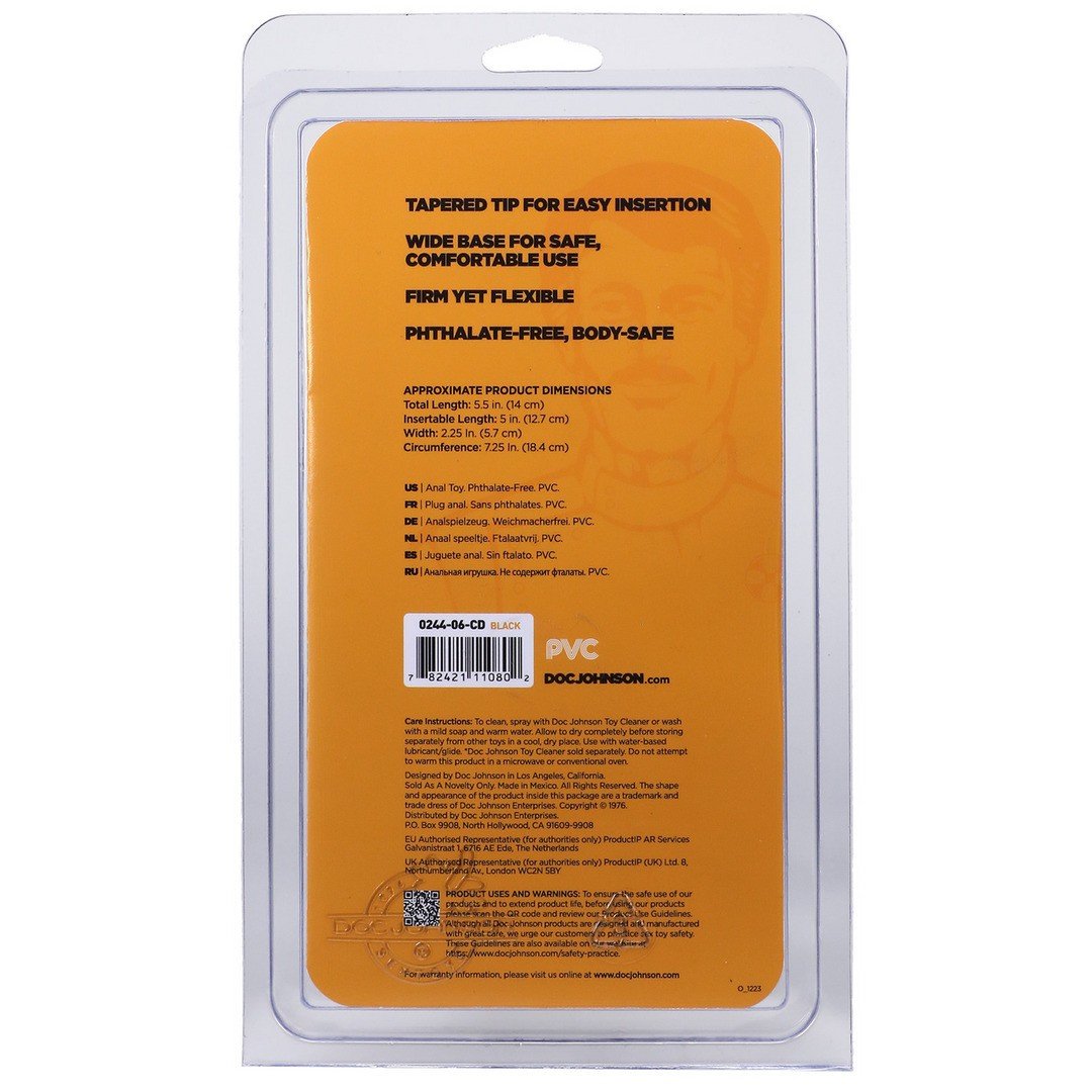 PLUG ANAL DOC JOHNSON CLASSIC BUTT PLUG PRETO LARGE - Image 3