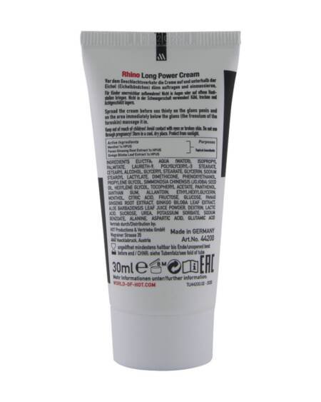 CREME RETARDANTE RHINO LONG POWER CREAM HOT™ 30ML