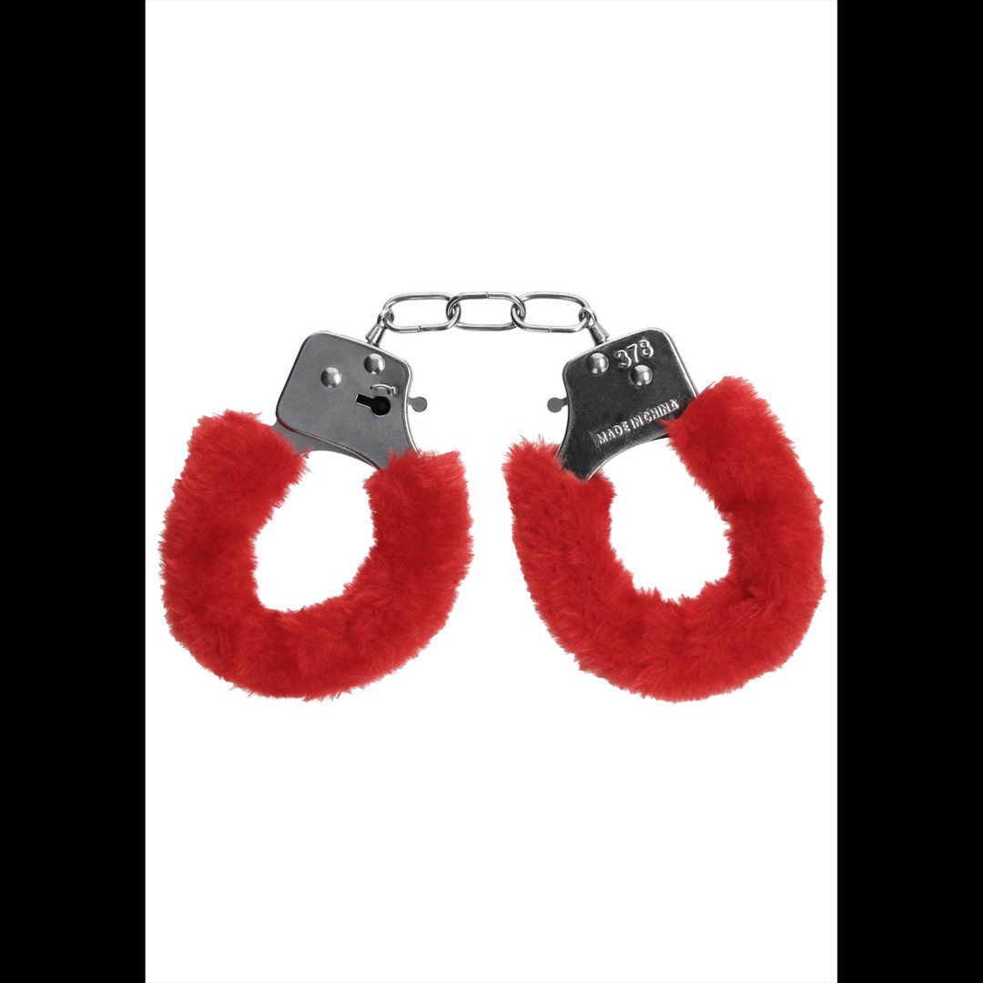 ALGEMAS COM PELUCHE PLEASURE FURRY HANDCUFFS VERMELHAS - Image 4