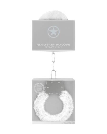 ALGEMAS COM PELUCHE PLEASURE FURRY HANDCUFFS BRANCAS