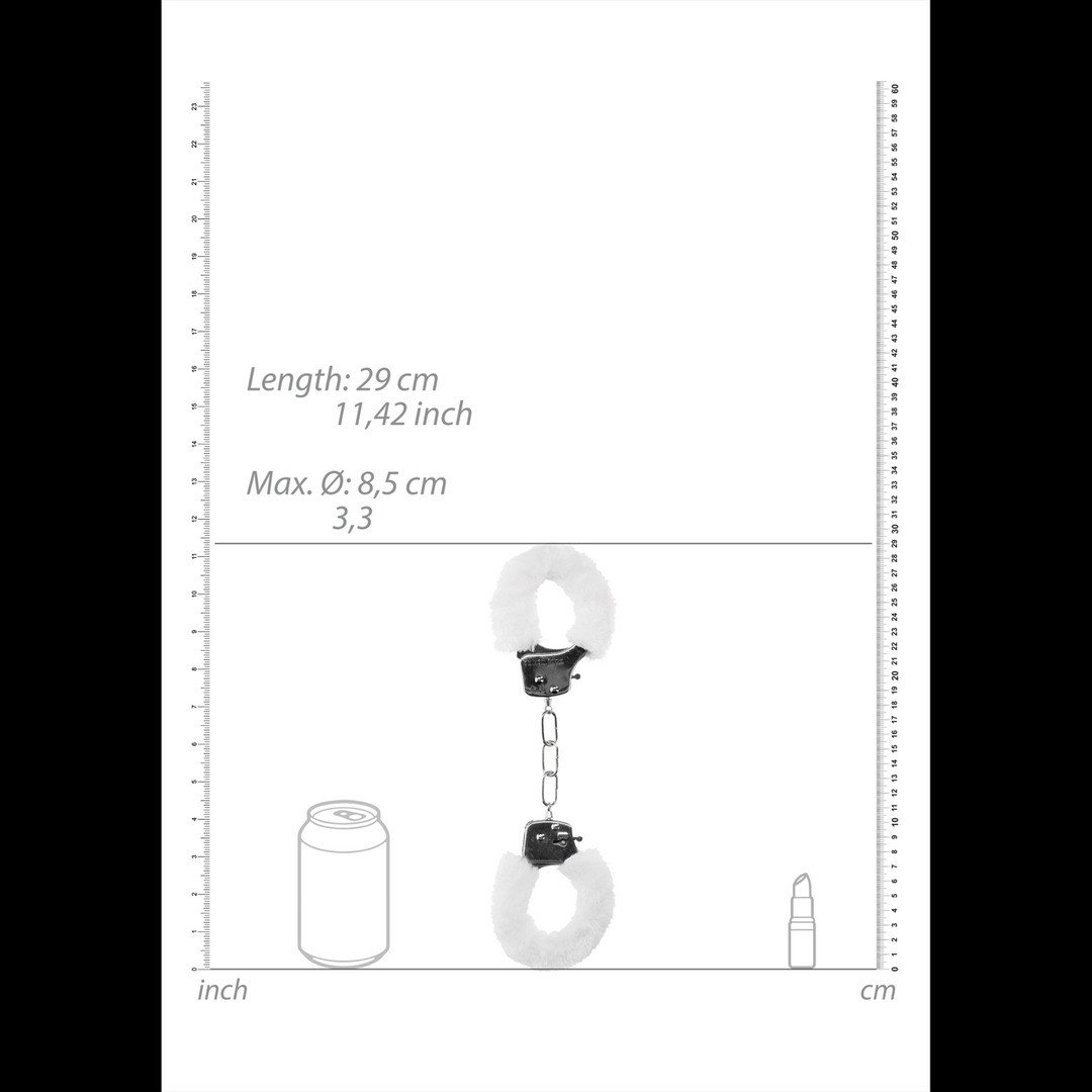 ALGEMAS COM PELUCHE PLEASURE FURRY HANDCUFFS BRANCAS - Image 7