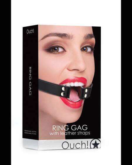 MORDAÇA OUCH! RING GAG PRETA