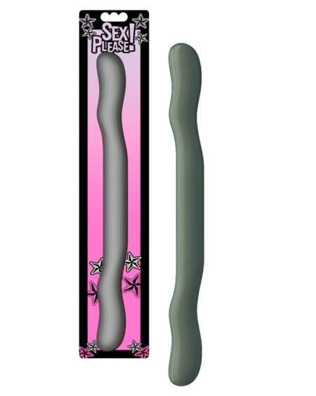 DILDO DUPLO SEX PLEASE! 18" CINZENTO