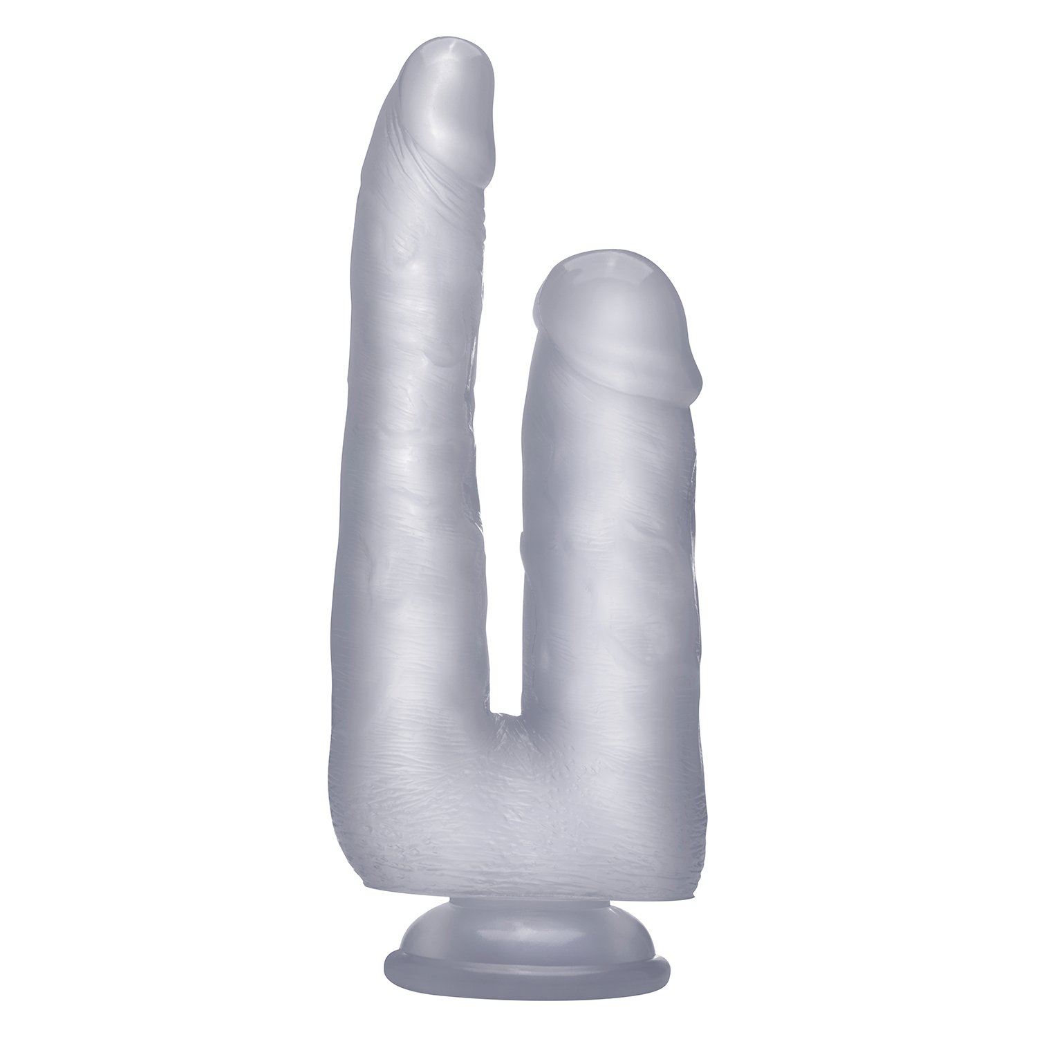 DILDO DUPLO REALÍSTICO REALROCK 9” TRANSPARENTE - Image 4