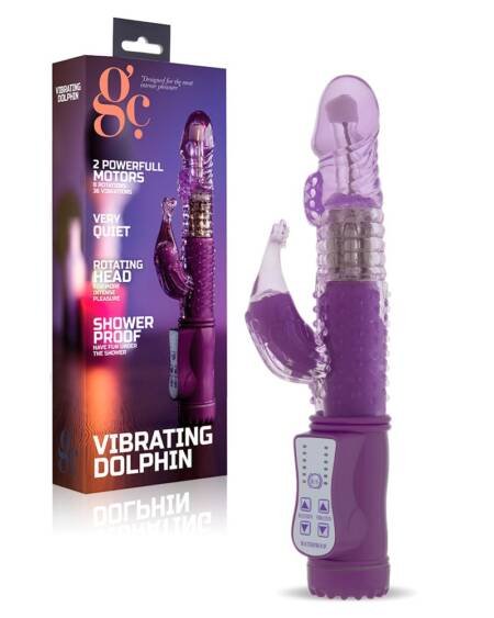 VIBRADOR VIBRATING DOLPHIN ROXO