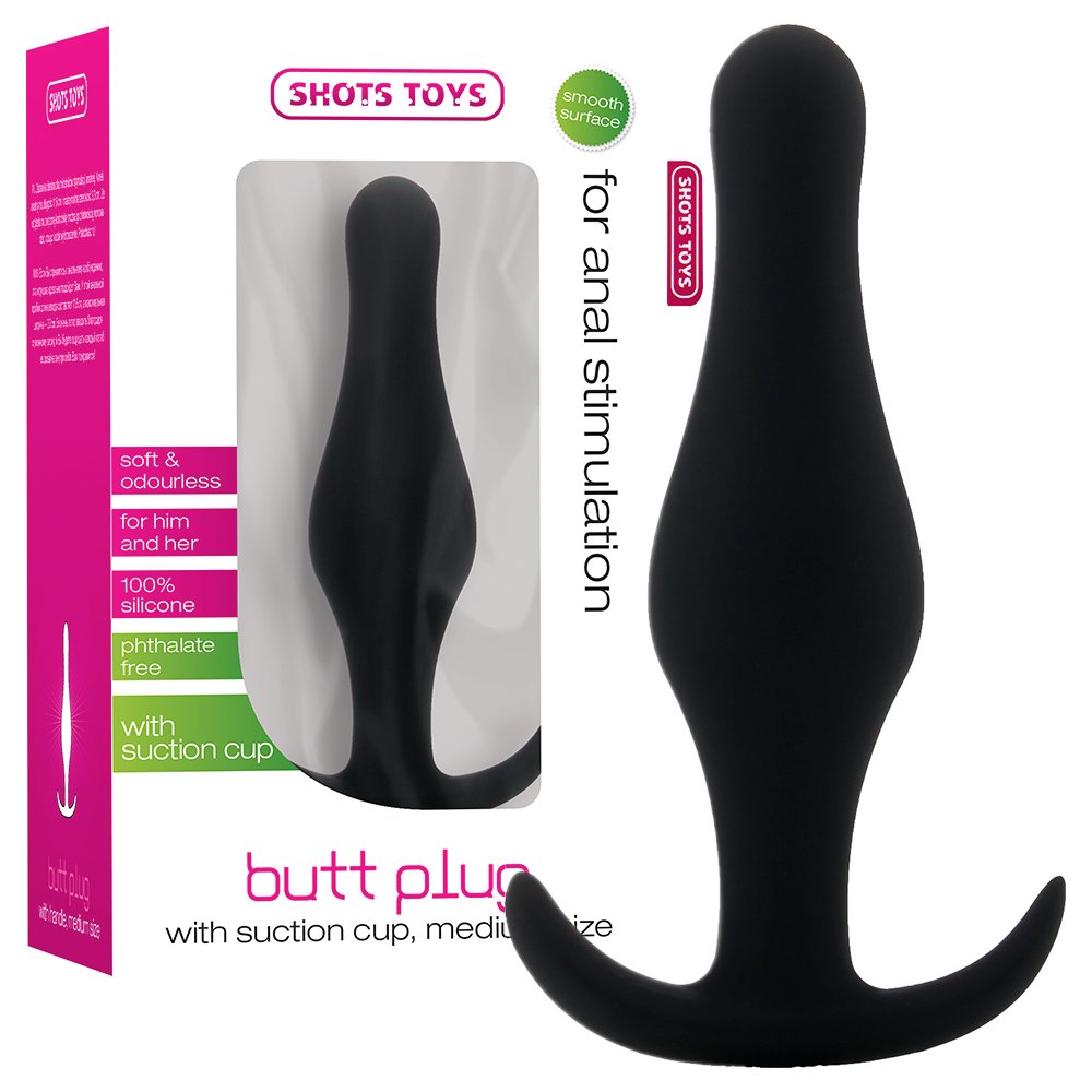 PLUG ANAL BUTT PLUG COM PEGA PRETO MÉDIO - Image 3
