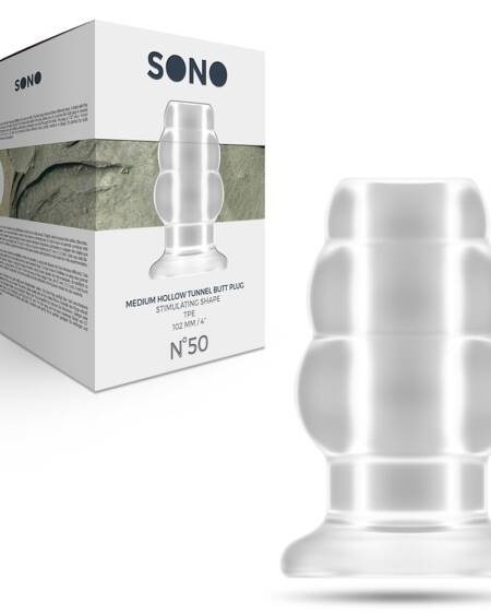 PLUG ANAL MEDIUM HOLLOW TUNNEL SONO Nº50 TRANSPARENTE