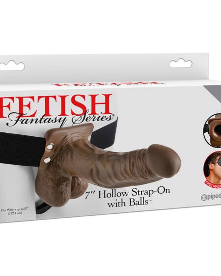 STRAP-ON OCO COM TESTÍCULOS 7" FETISH FANTASY SERIES MULATO