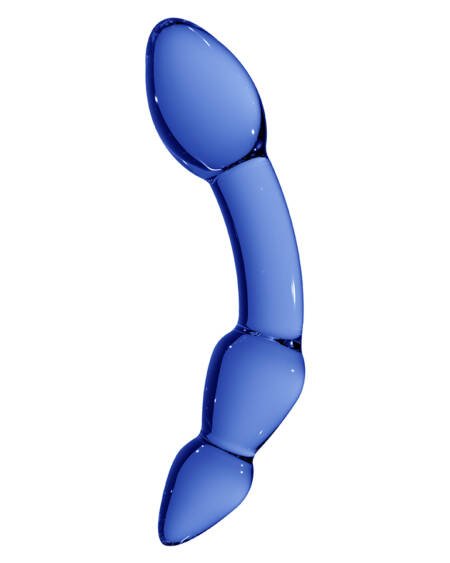 DILDO EM VIDRO SUPERIOR CHRYSTALINO AZUL