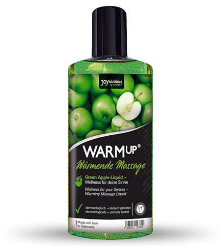 ÓLEO DE MASSAGEM COMESTÍVEL WARMUP MACÃ VERDE 150ML