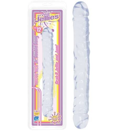 DILDO DUPLO JR. DOUBLE DONG 12'' TRANSPARENTE