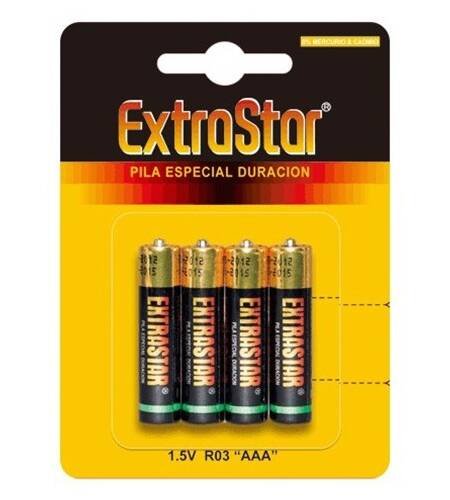 4 PILHAS AAA EXTRASTAR