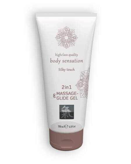 LUBRIFICANTE E GEL DE MASSAGEM 2 EM 1 SILKY TOUCH SHIATSU™ 200ML