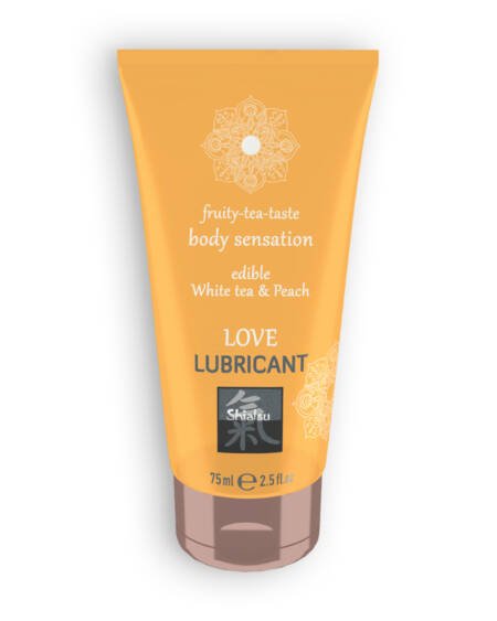 LUBRIFICANTE BEIJÁVEL LOVE FRUITY TEA COM SABOR A CHÁ BRANCO E PÊSSEGO SHIATSU™ 75ML