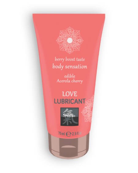 LUBRIFICANTE BEIJÁVEL LOVE BERRY BOOST COM SABOR A ACEROLA E CEREJA SHIATSU™ 75ML