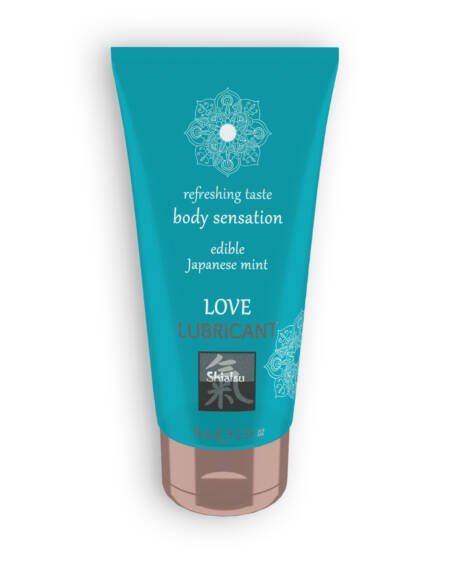 LUBRIFICANTE BEIJÁVEL LOVE LUBRICANT COM SABOR A MENTA JAPONESA SHIATSU™ 75ML