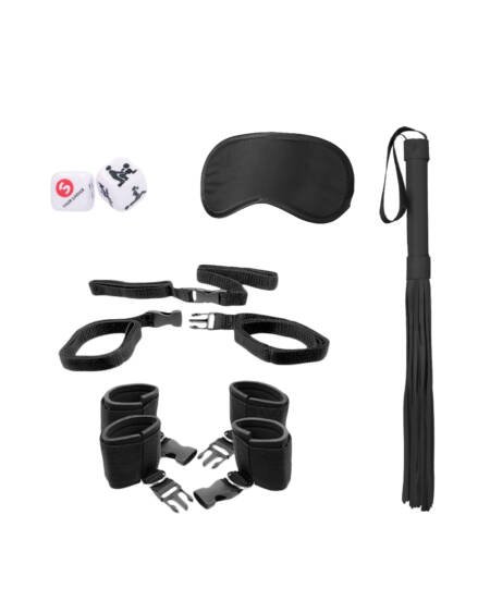 KIT DE RESTRIÇÃO BED POST BINDINGS RESTRAINT KIT OUCH! PRETO