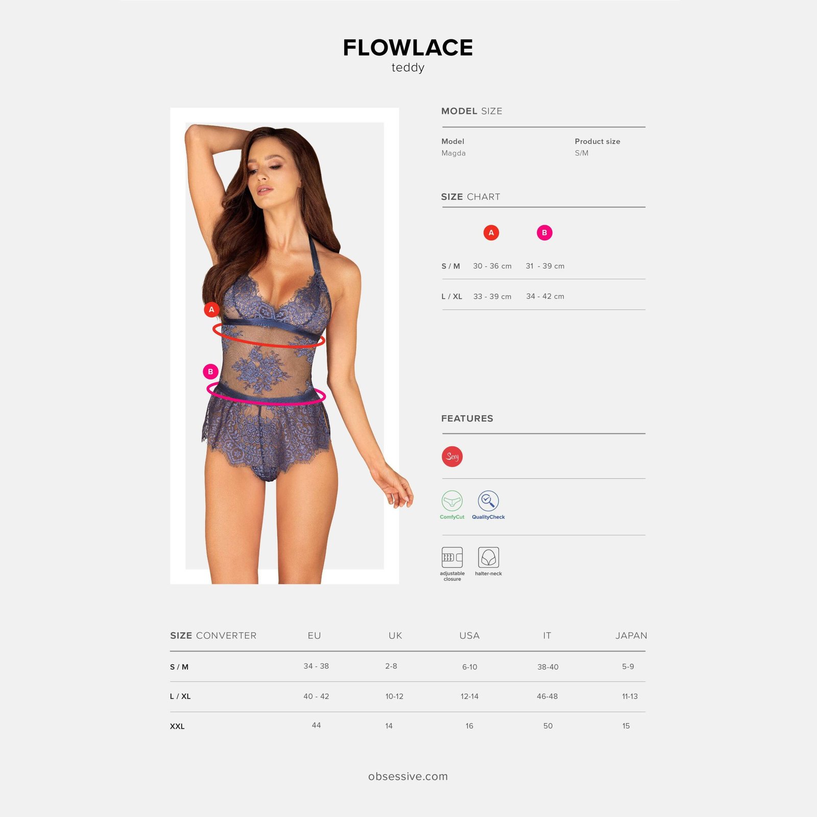 BODY FLOWLACE OBSESSIVE AZUL - Image 4