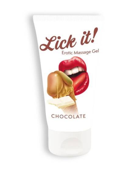 LUBRIFICANTE BEIJÁVEL LICK-IT CHOCOLATE BRANCO 50ML