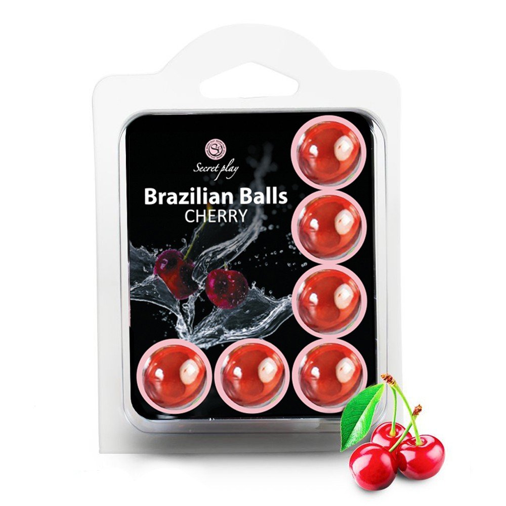 BOLAS LUBRIFICANTES BEIJÁVEIS BRAZILIAN BALLS SABOR A CEREJA 6 X 4GR - Image 3