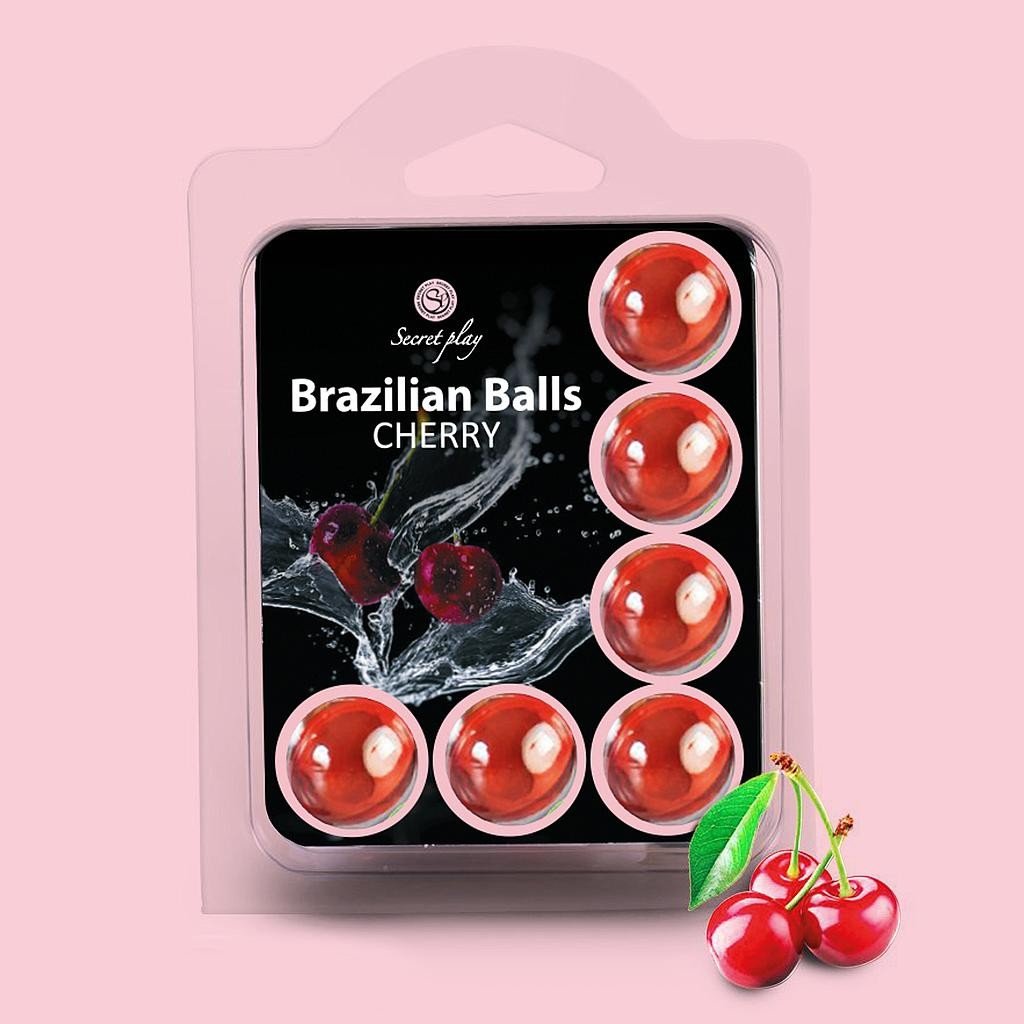 BOLAS LUBRIFICANTES BEIJÁVEIS BRAZILIAN BALLS SABOR A CEREJA 6 X 4GR - Image 4