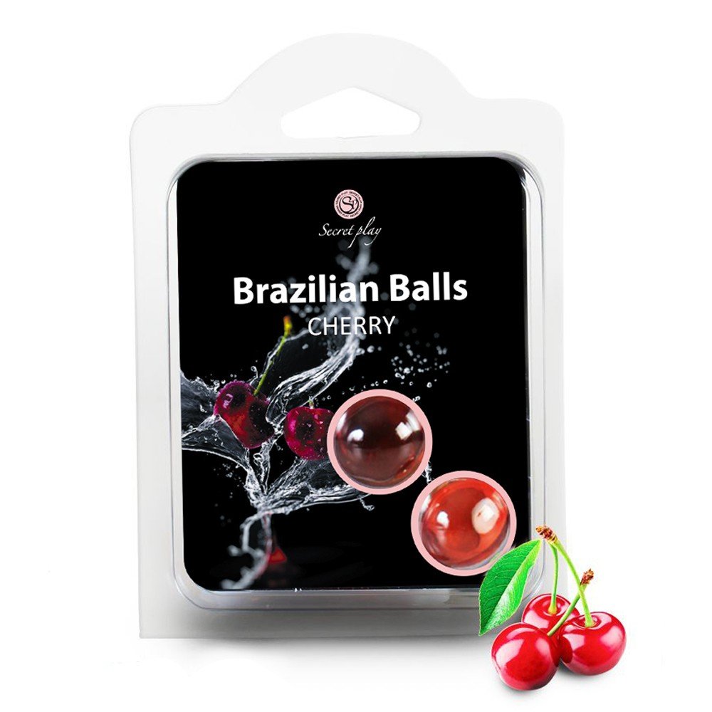 BOLAS LUBRIFICANTES BEIJÁVEIS BRAZILIAN BALLS SABOR A CEREJA 2 X 4GR - Image 3