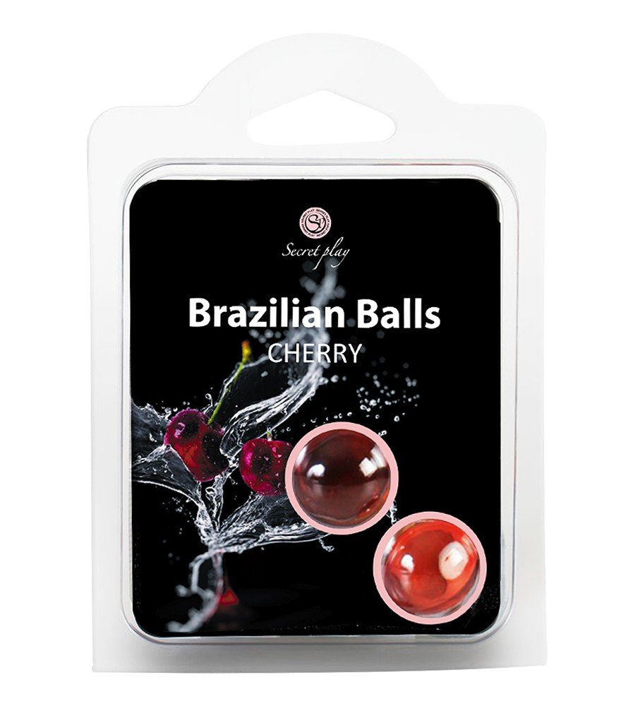 BOLAS LUBRIFICANTES BEIJÁVEIS BRAZILIAN BALLS SABOR A CEREJA 2 X 4GR - Image 4