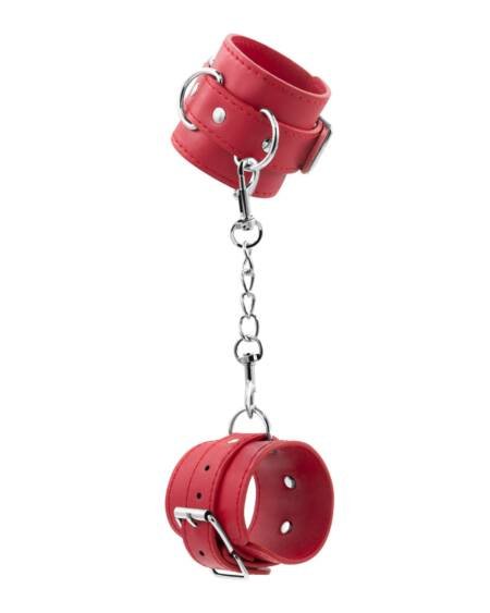ALGEMAS DE COURO BONDAGE LOVE CRUSHIOUS VERMELHAS