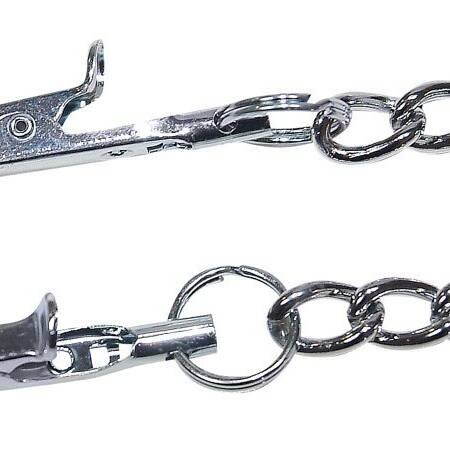 CORRENTE COM PINÇAS PARA OS MAMILOS E CLITÓRIS FETISH COLLECTION