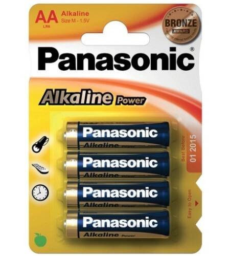 4 PILHAS AA ALCALINAS PANASONIC