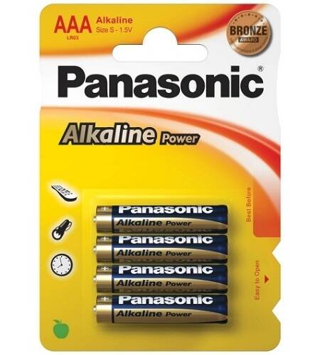 4 PILHAS AAA ALCALINAS PANASONIC