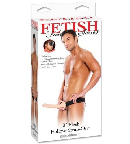 STRAP-ON OCO 10” FLESH HOLLOW  FETISH FANTASY SERIES