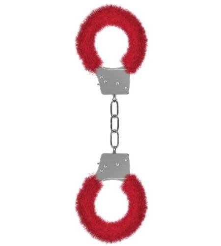 ALGEMAS COM PELUCHE BEGINNER'S FURRY HANDCUFFS VERMELHAS