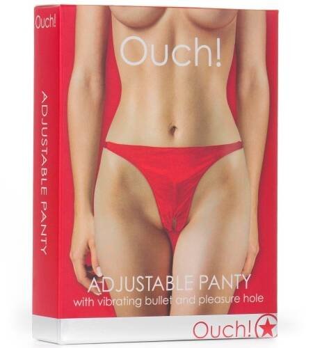 TANGA COM BALA VIBRATÓRIA OUCH! VERMELHA