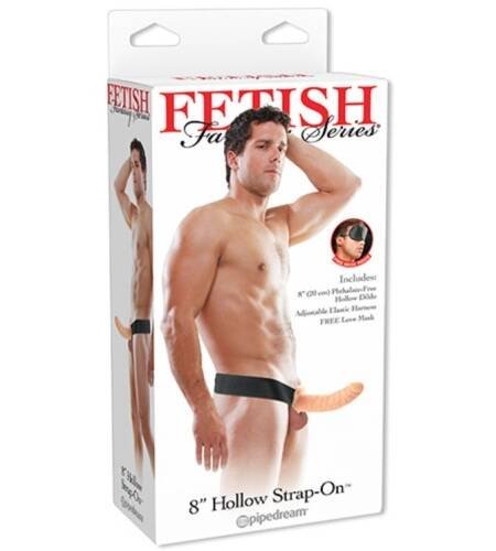 STRAP-ON OCO 8'' HOLLOW FETISH FANTASY SERIES BRANCO