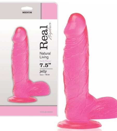 DILDO REAL RAPTURE EARTH FLAVOUR 7.5'' ROSA