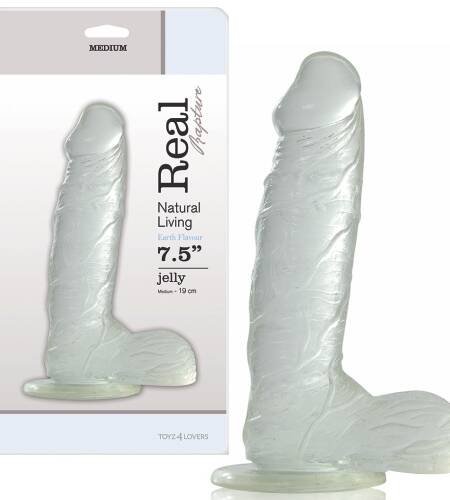 DILDO REAL RAPTURE EARTH FLAVOUR 7.5'' TRANSPARENTE