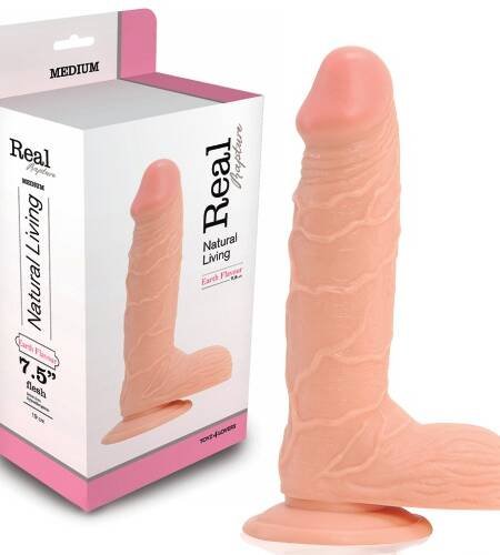 DILDO REALÍSTICO REAL RAPTURE EARTH FLAVOUR 7.5'' BRANCO