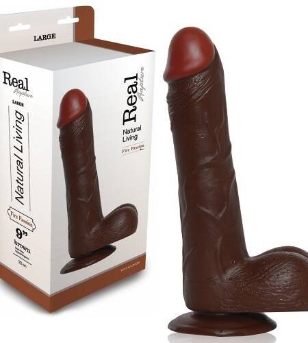 DILDO REALÍSTICO REAL RAPTURE FIRE PASSION 9'' NEGRO