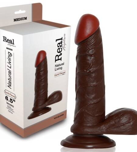 DILDO REALÍSTICO REAL RAPTURE EARTH FLAVOUR 6.5'' NEGRO