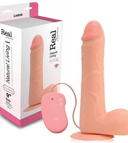 VIBRADOR REALÍSTICO REAL RAPTURE FIRE PASSION 9'' BRANCO