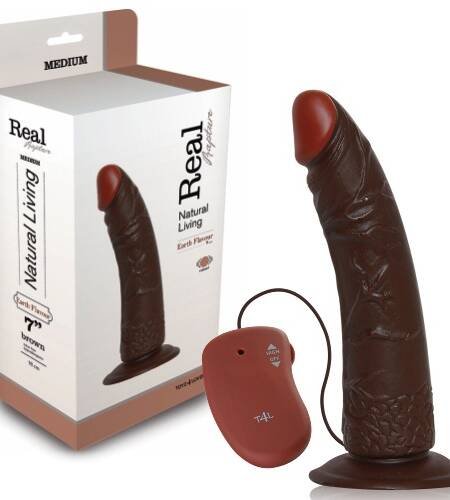 VIBRADOR REALÍSTICO REAL RAPTURE EARTH FLAVOUR 7'' NEGRO