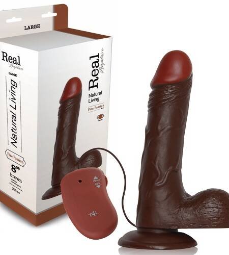 VIBRADOR REALÍSTICO REAL RAPTURE FIRE PASSION 8'' NEGRO