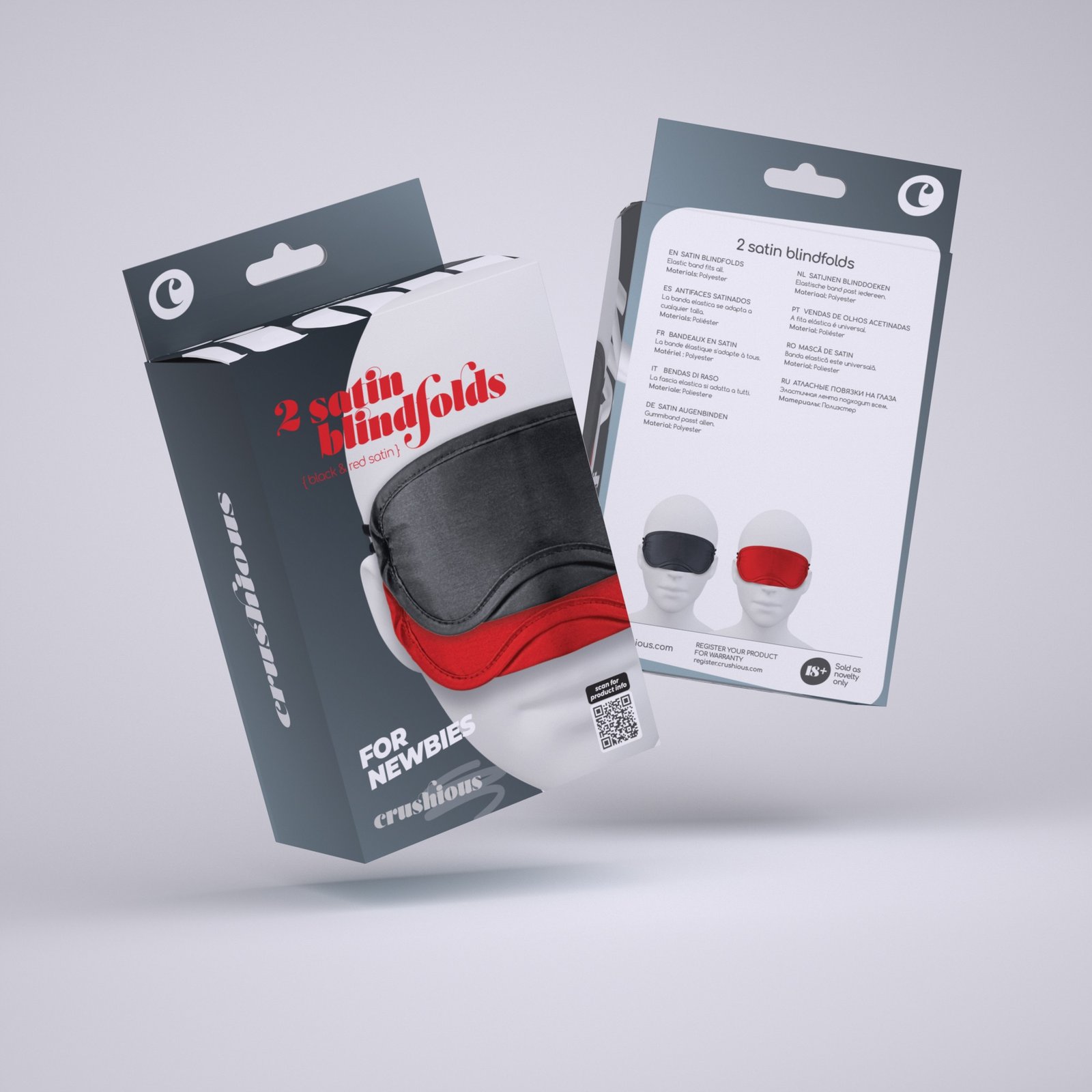 2 VENDAS DE CETIM CRUSHIOUS PRETA & VERMELHA - Image 8